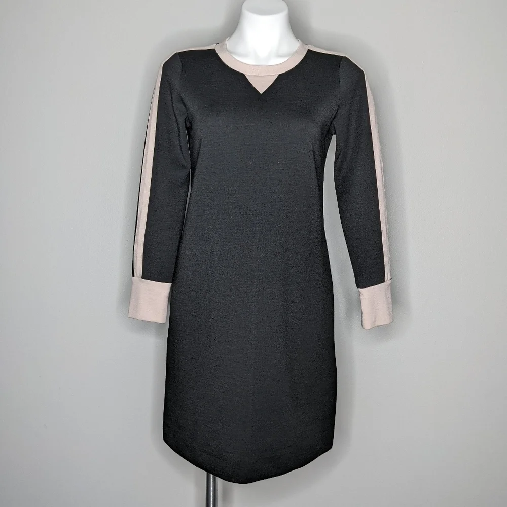 ✨3/$15 J. Crew grey pink wool blend sheath dress 4